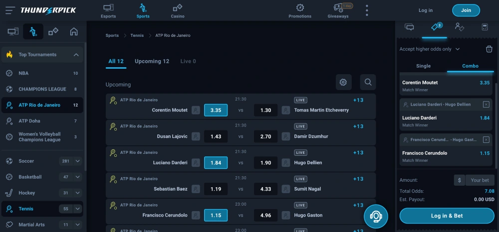 thunderpick usdt betting site